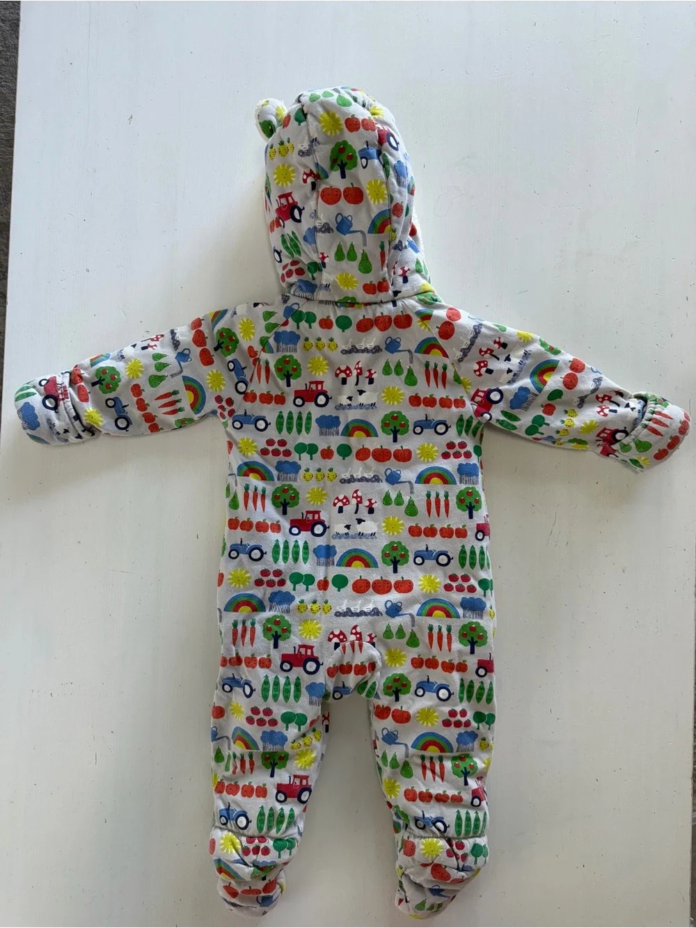 Mini Boden Farm Cozy Pram Suit 9–12 Months One-Piece Bunting